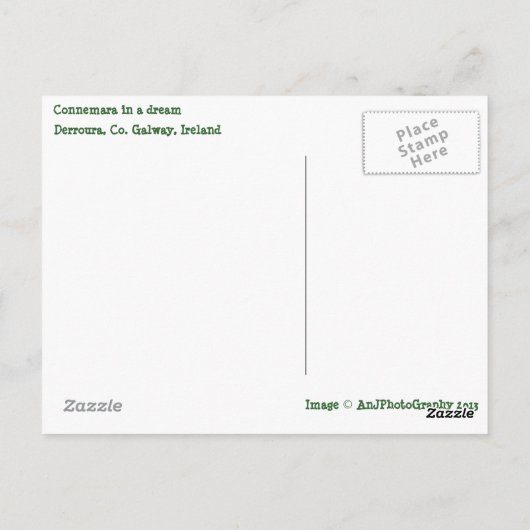 Connemara in einem Traum Postkarte (Rückseite)