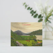 Connemara Irland Landschaftlicher Rinderzuchtbetri Postkarte (Stehend Vorderseite)