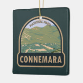 Connemara National Park Ireland Twelve Bens Travel Keramikornament (Links)