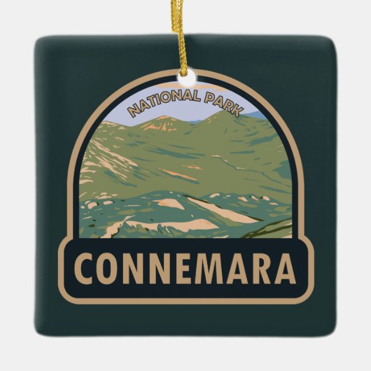 Connemara National Park Ireland Twelve Bens Travel Keramikornament (Vorderseite)
