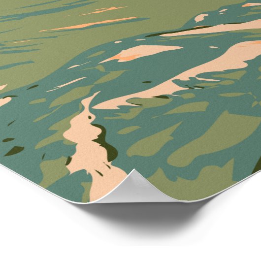 Connemara National Park Ireland Twelve Bens Travel Poster (Ecke)