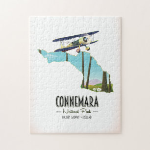 Connemara Nationalpark County Galway Irland Karte Puzzle