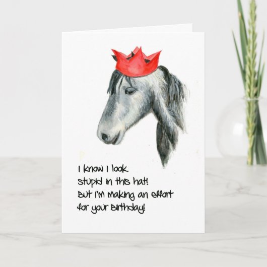 Connemara Pony Humour Birthday Card Karte (Vorderseite)