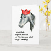 Connemara Pony Humour Birthday Card Karte (Gelbe Blume)