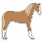 Connemara Pony - Kastanien Aufkleber (Vorderseite)