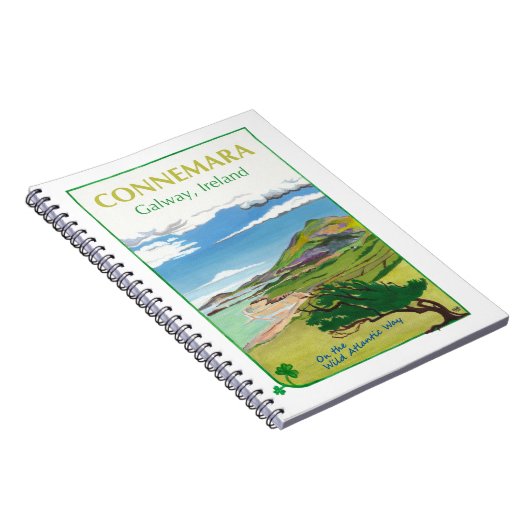 Connemara Travel Poster Design-Notebook Notizblock (Rechte Seite)