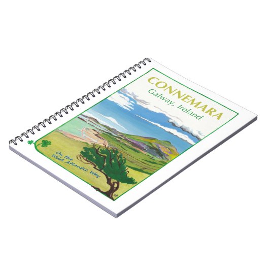 Connemara Travel Poster Design-Notebook Notizblock (Linke Seite)