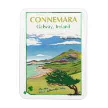 Connemara Travel Poster Kühlschrankmagnet