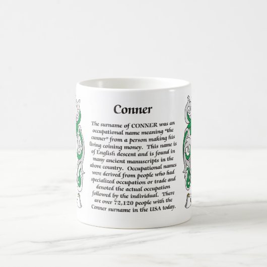 Conner Familien-Wappen Tasse (Mittel)