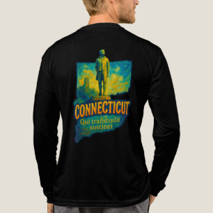 Conneticut Staat Artistischer T - Shirt - Ölfarbe.
