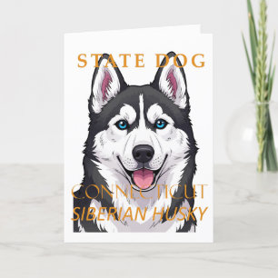 Conneticut Territory Hund Sibirien Husky Feiertagskarte
