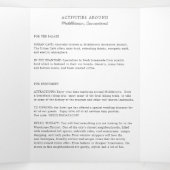 Conneticut Wedding Willkommensbrief & Tour Dreifach-gefaltete Programmkarte (Innenseite Mitte)