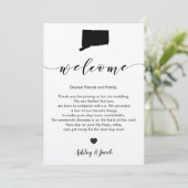 Conneticut Wedding Willkommensbrief & Tour Programm (Stehend Vorderseite)