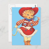 Connie Cowgirl Postkarte (Vorne/Hinten)