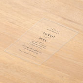 Connie Modern Elegant Wedding Save the Date Acryleinladungen (Ablage )