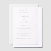 Connie Modern Elegant Wedding Save the Date Pergament Einladungen (Versetzt)