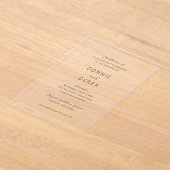 Connie Modern Elegante Wedding Acryleinladungen (Ablage )