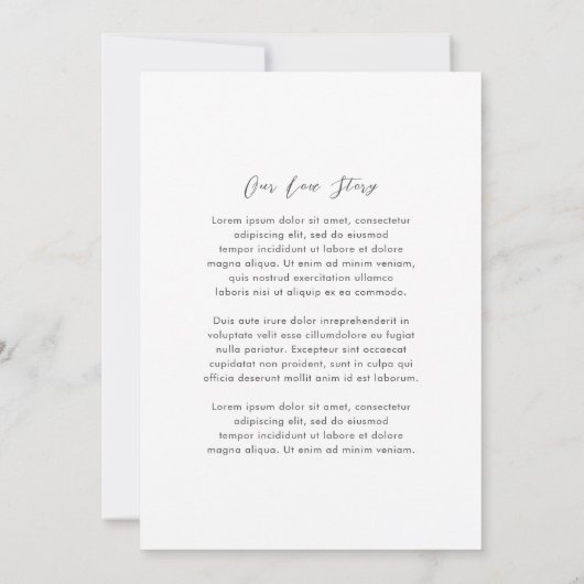 Connie Modern Elegante Wedding Save The Date (Rückseite)