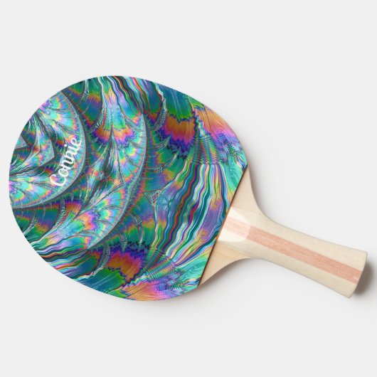 CONNIE ~ PASTELS ~ Original Fraktal ~ Pong ~ Tischtennis Schläger (Seitenansicht)