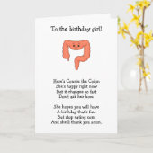 Connie the Colon Birthday Card Karte (Gelbe Blume)