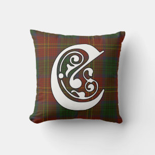 Connolly Clan Tartan Monogram Kissen