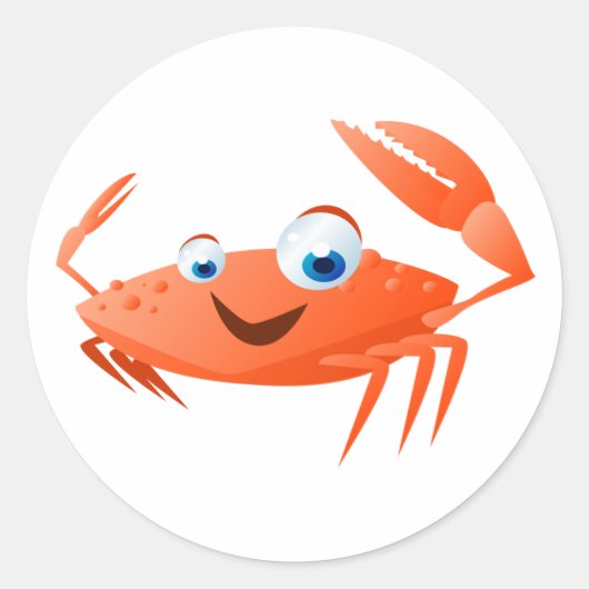 Connor The Crab Runder Aufkleber (Vorderseite)