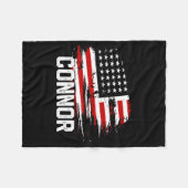 Connor US-Flagge Personalisiert 4. Juli Connor Fleecedecke (Vorderseite (Horizontal))