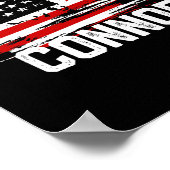 Connor US-Flagge Personalisiert 4. Juli Connor Poster (Ecke)