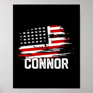 Connor US-Flagge Personalisiert 4. Juli Connor Poster