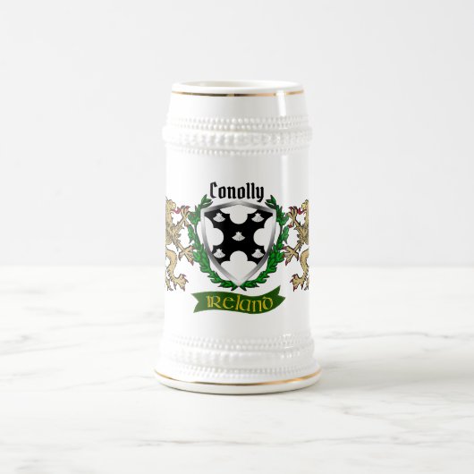Conolly/O'Conolly Irish Shield Personalisiert Bierglas (Mittel)
