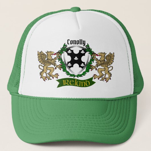 Conolly/O'Conolly Irish Shield w/Griffins Truckerkappe (Vorderseite)