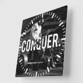 CONQUE - "Body Gebäude" Workout Motivierend Quadratische Wanduhr (Winkel)