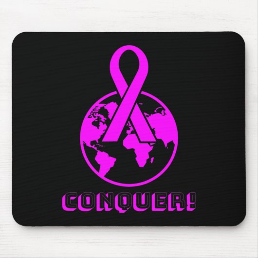 CONQUE! Die Welt - Brustkrebs bekämpfen Mousepad (Vorne)