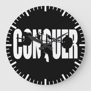 CONQUE - Olympisches Gewichtheben - Fitnessraum Mo Große Wanduhr