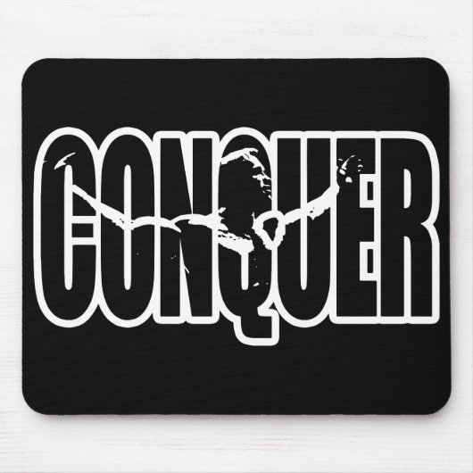 CONQUER (Body-Gebäude-Motivation) Mousepad (Vorne)