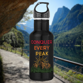 Conquer Every Peak Hiking Mantra Edelstahlflasche