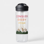 Conquer Every Peak Hiking Mantra Trinkflasche (Vorderseite)