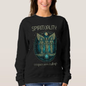Conquer New Challenges Spirituality Motivational S Sweatshirt (Vorderseite)