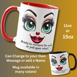 Conquer World Add Name Message Fabulous Eyes Face Tasse