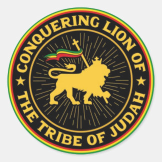 Conquering Lion of the Tribe of Judah - Rastafari Runder Aufkleber