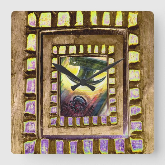 Conquest Over Evil Quadratische Wanduhr (Vorderseite)