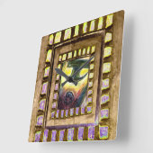 Conquest Over Evil Quadratische Wanduhr (Winkel)