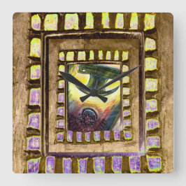 Conquest Over Evil Quadratische Wanduhr