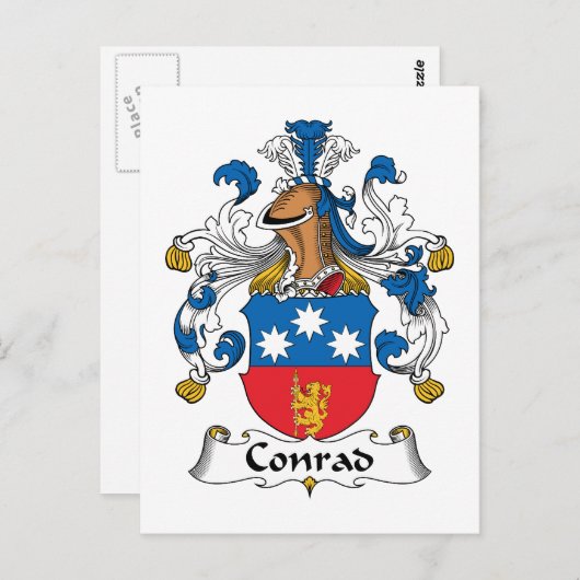 Conrad Familienwappen Postkarte (Vorne/Hinten)