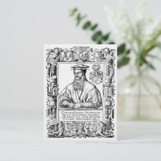 Conrad Gesner Postkarte (Stehend Vorderseite)