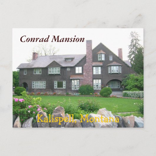 Conrad Mansion, Kalispell Montana Postkarte (Vorderseite)