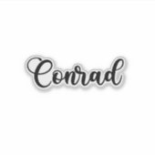 Conrad Name - Handgeschriebene Kalligrafie Aufkleber (Vorderseite)