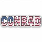 Conrad Name Vorname USA Sticker Stickerset (Vorderseite)