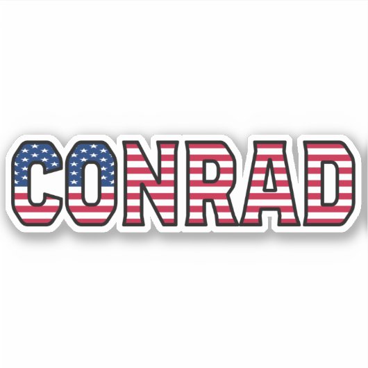 Conrad Name Vorname USA Sticker Stickerset (Vorderseite)