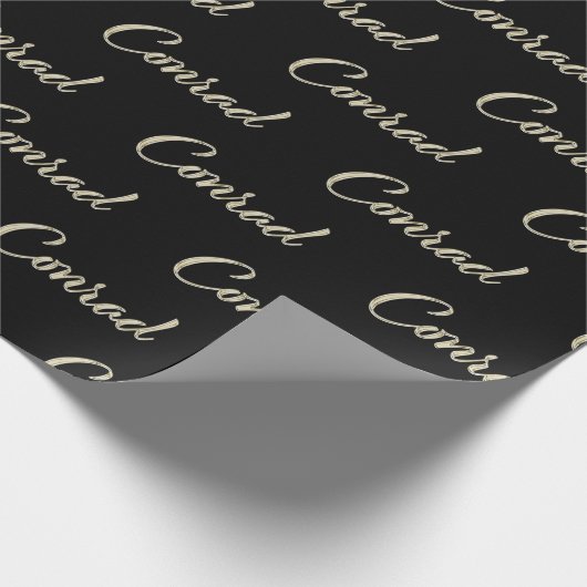 Conrad Vorname Name edles Geschenkpapier Papier (Ecke)